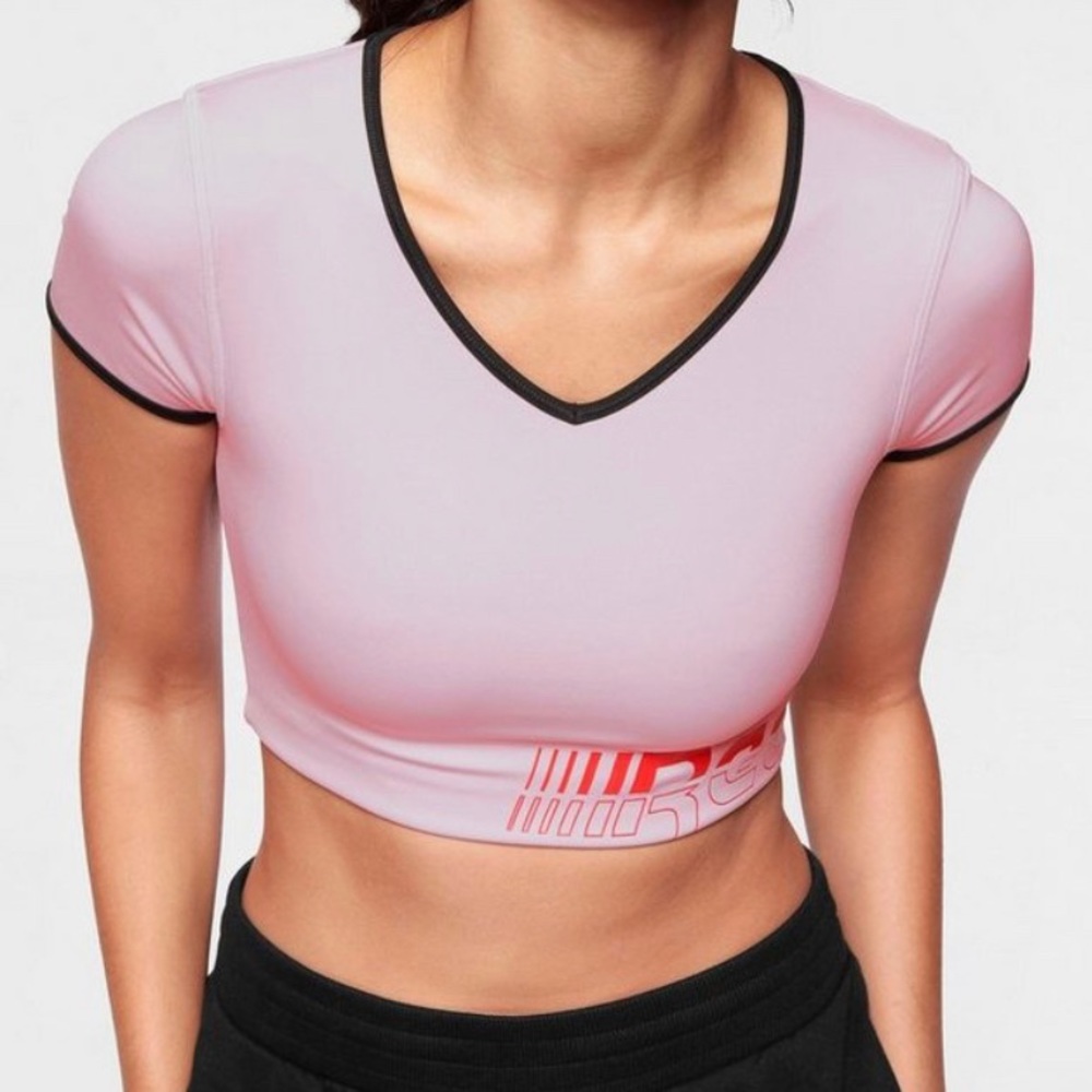 Reebok - Baby Pink Cropped Tee (NWT)